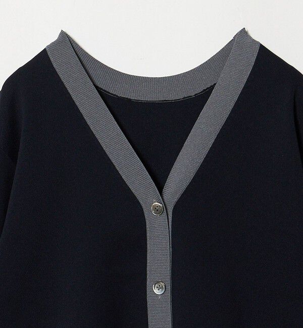 UNITED ARROWS「8分袖 ミニマル 2WAY カーディガン ‐ウォッシャブル‐」|カーディガン|