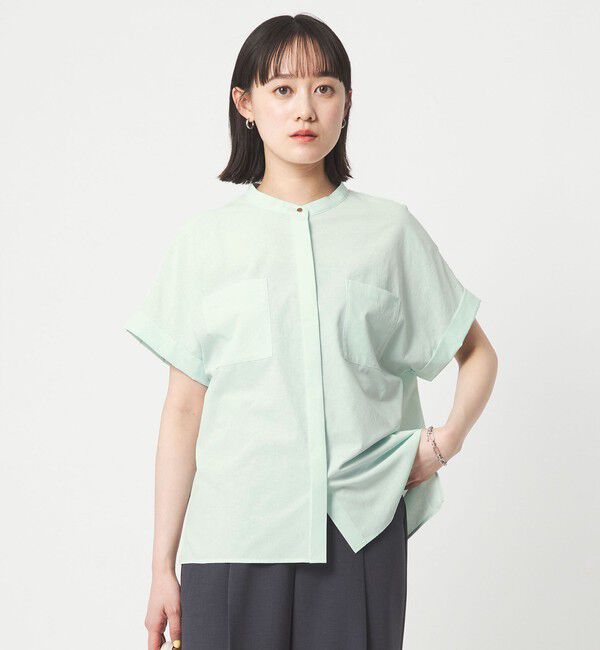UNITED ARROWS green label relaxing「Breeze Cool ポケット シャツ マシンウォッシャブル 吸水速乾 通気性 UVカット」|シャツ・ブラウス|LIME