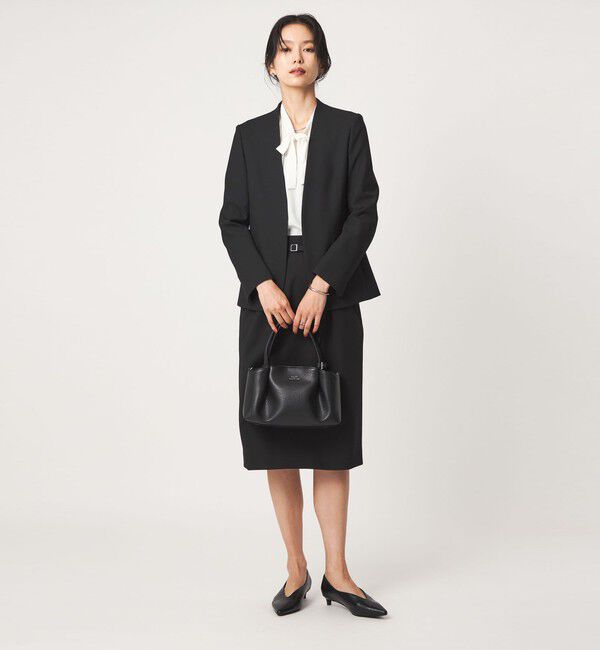 UNITED ARROWS green label relaxing「［size SHORT/TALLあり］ライト ダブルクロス ノーラペル ジャケット」|ノーカラージャケット|