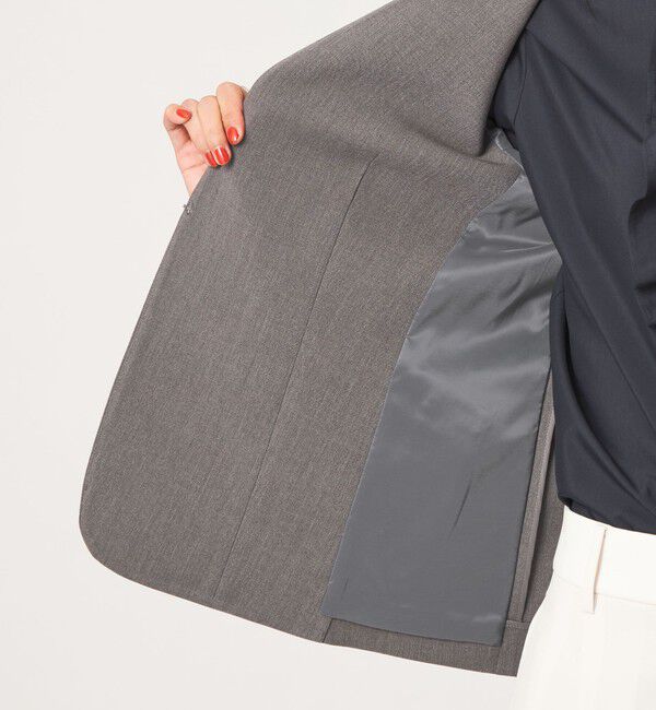 UNITED ARROWS green label relaxing「［size SHORT/TALLあり］ライト ダブルクロス ノーラペル ジャケット」|ノーカラージャケット|