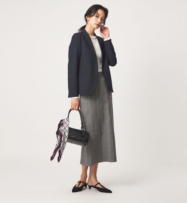 UNITED ARROWS green label relaxing「［size SHORT/TALLあり］ライト ダブルクロス ノーラペル ジャケット」|ノーカラージャケット|