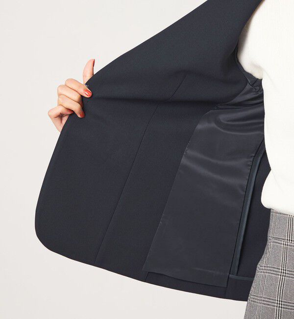 UNITED ARROWS green label relaxing「［size SHORT/TALLあり］ライト ダブルクロス ノーラペル ジャケット」|ノーカラージャケット|