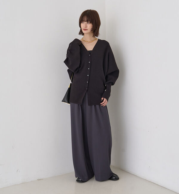 Rouge vif「【追加2/新色登場】変形オーバールーズニットカーディガン【予約】」|カーディガン|