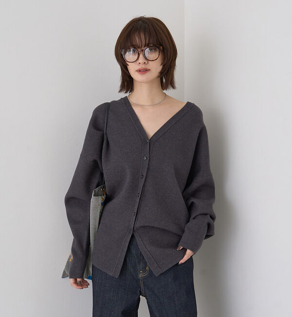 Rouge vif「【追加2/新色登場】変形オーバールーズニットカーディガン【予約】」|カーディガン|