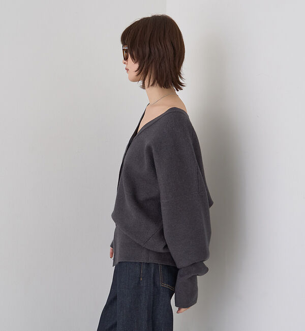 Rouge vif「【追加2/新色登場】変形オーバールーズニットカーディガン【予約】」|カーディガン|