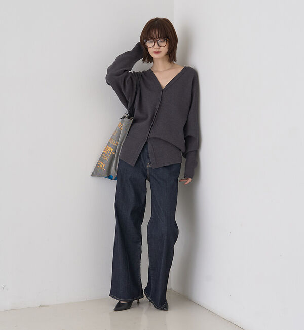 Rouge vif「【追加2/新色登場】変形オーバールーズニットカーディガン【予約】」|カーディガン|