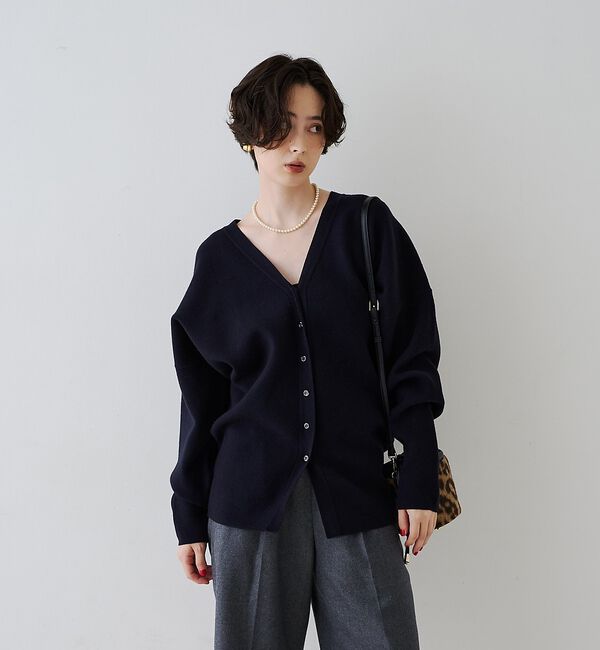 Rouge vif「【追加2/新色登場】変形オーバールーズニットカーディガン【予約】」|カーディガン|
