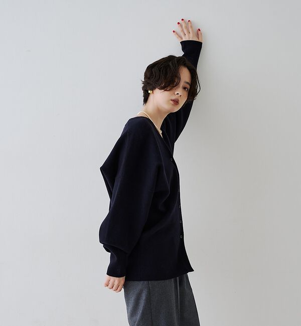 Rouge vif「【追加2/新色登場】変形オーバールーズニットカーディガン【予約】」|カーディガン|