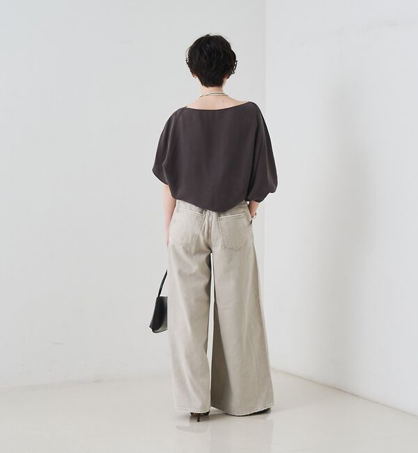 Rouge vif「【セットアップ対応】キュプラフィブリルアシンメトリーブラウス」|シャツ・ブラウス|