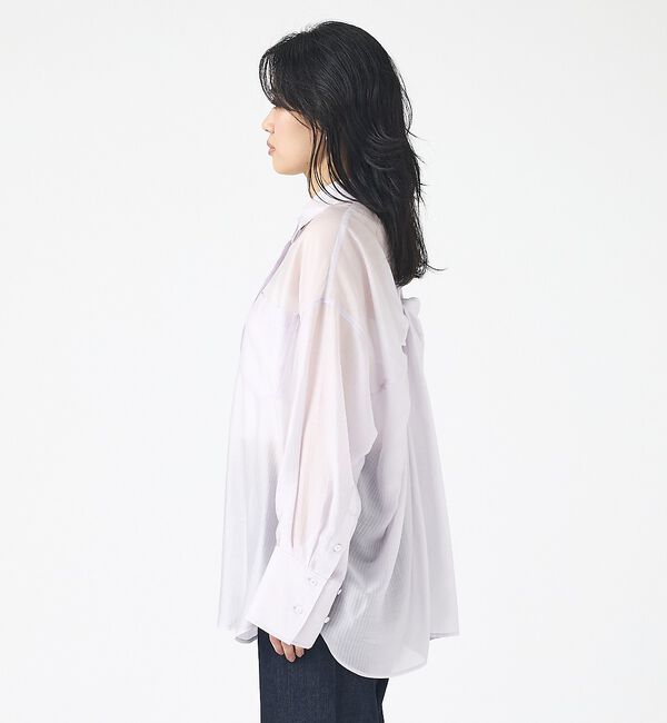 Rouge vif「【2026SS新柄登場】大人気バックツイストストライプシアーシャツ」|シャツ・ブラウス|