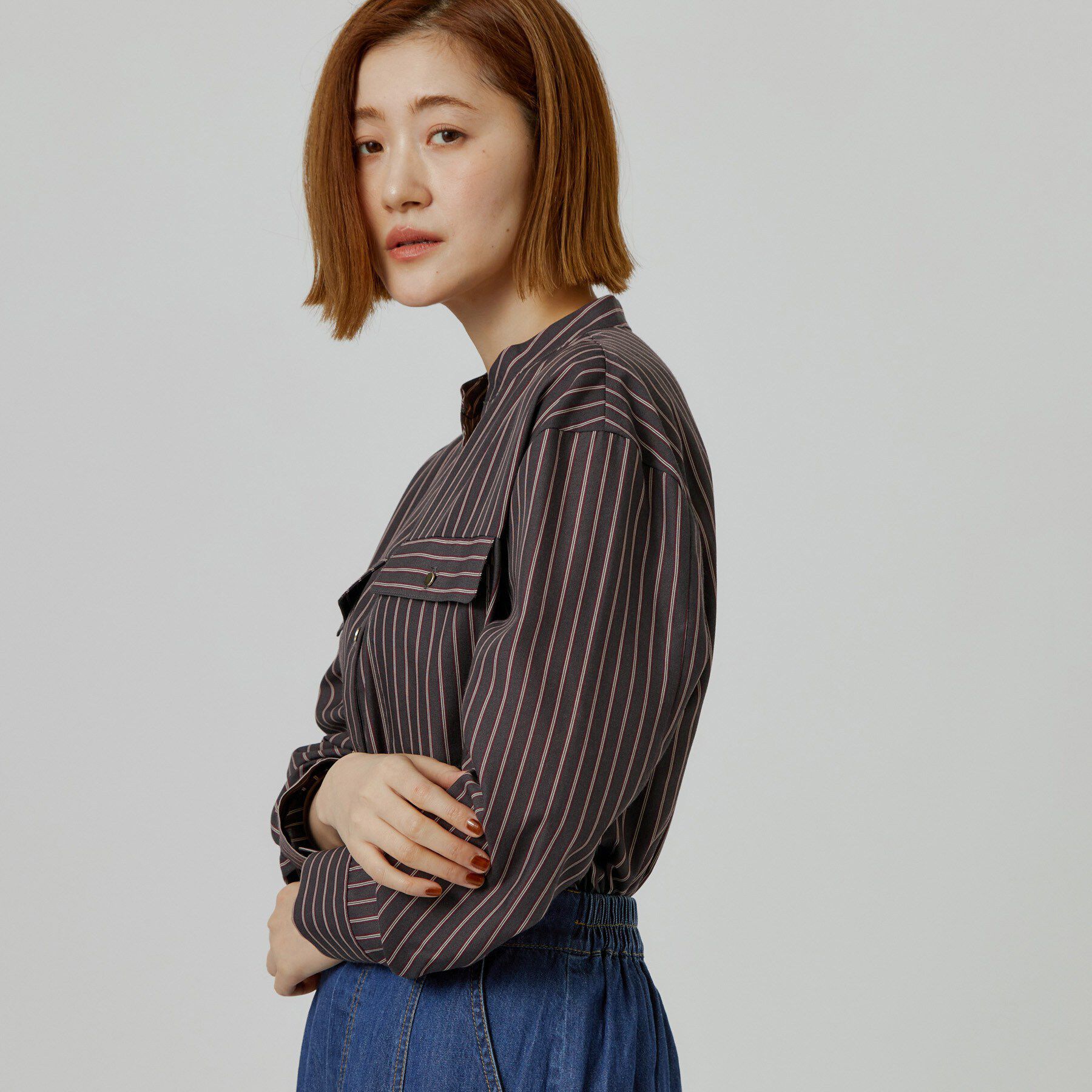 grove「ワークポケット付スキッパーシャツ」|シャツ・ブラウス|