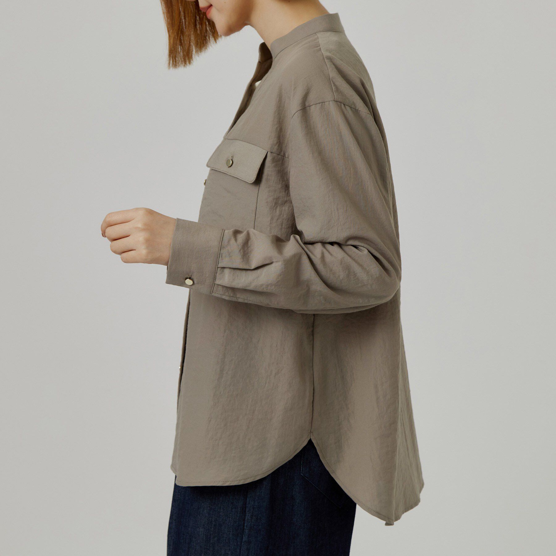 grove「ワークポケット付スキッパーシャツ」|シャツ・ブラウス|