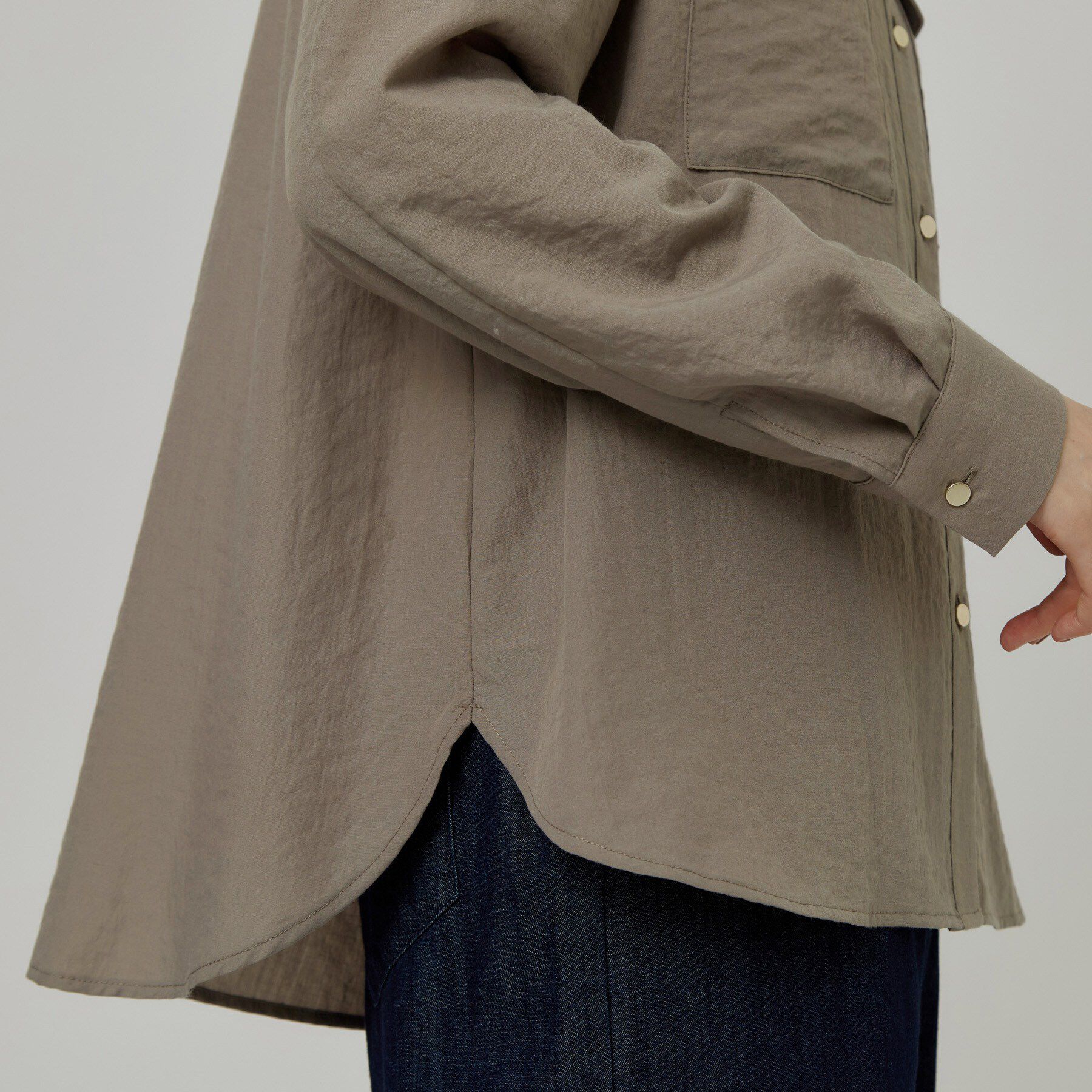 grove「ワークポケット付スキッパーシャツ」|シャツ・ブラウス|