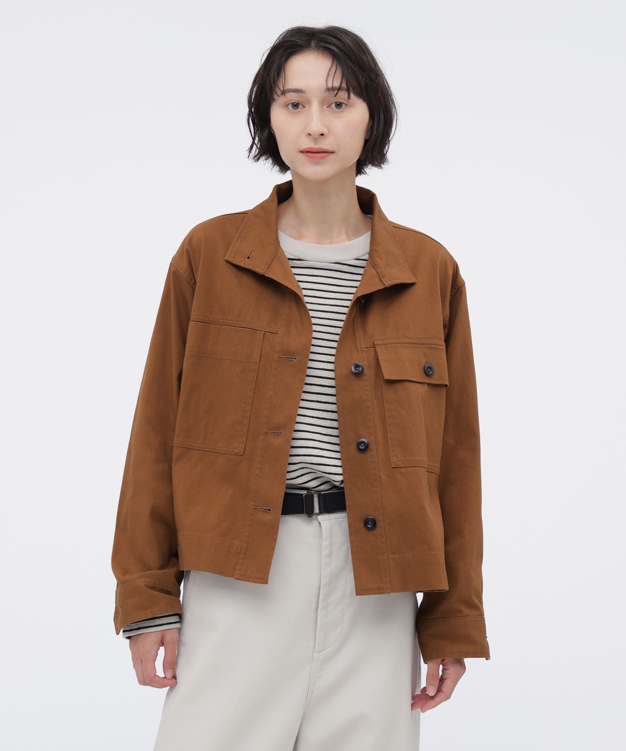 MHL.「UTILITY COTTON NYLON TWILL BLOUSON」|ブルゾン・スタジャン|TAN1