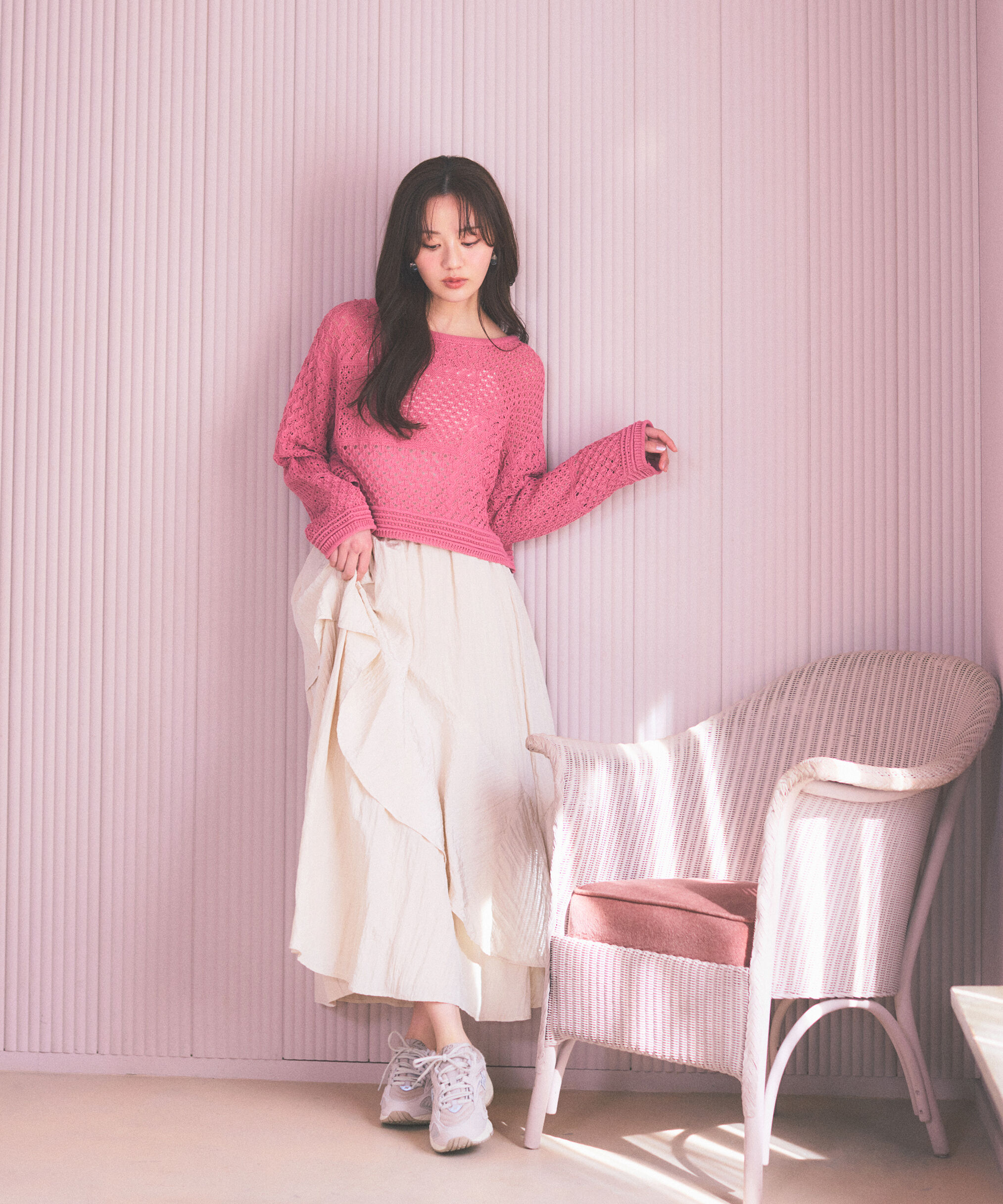 PROPORTION BODY DRESSING「ワッシャーティアードスカート　26SS」|スカート|ベージュ