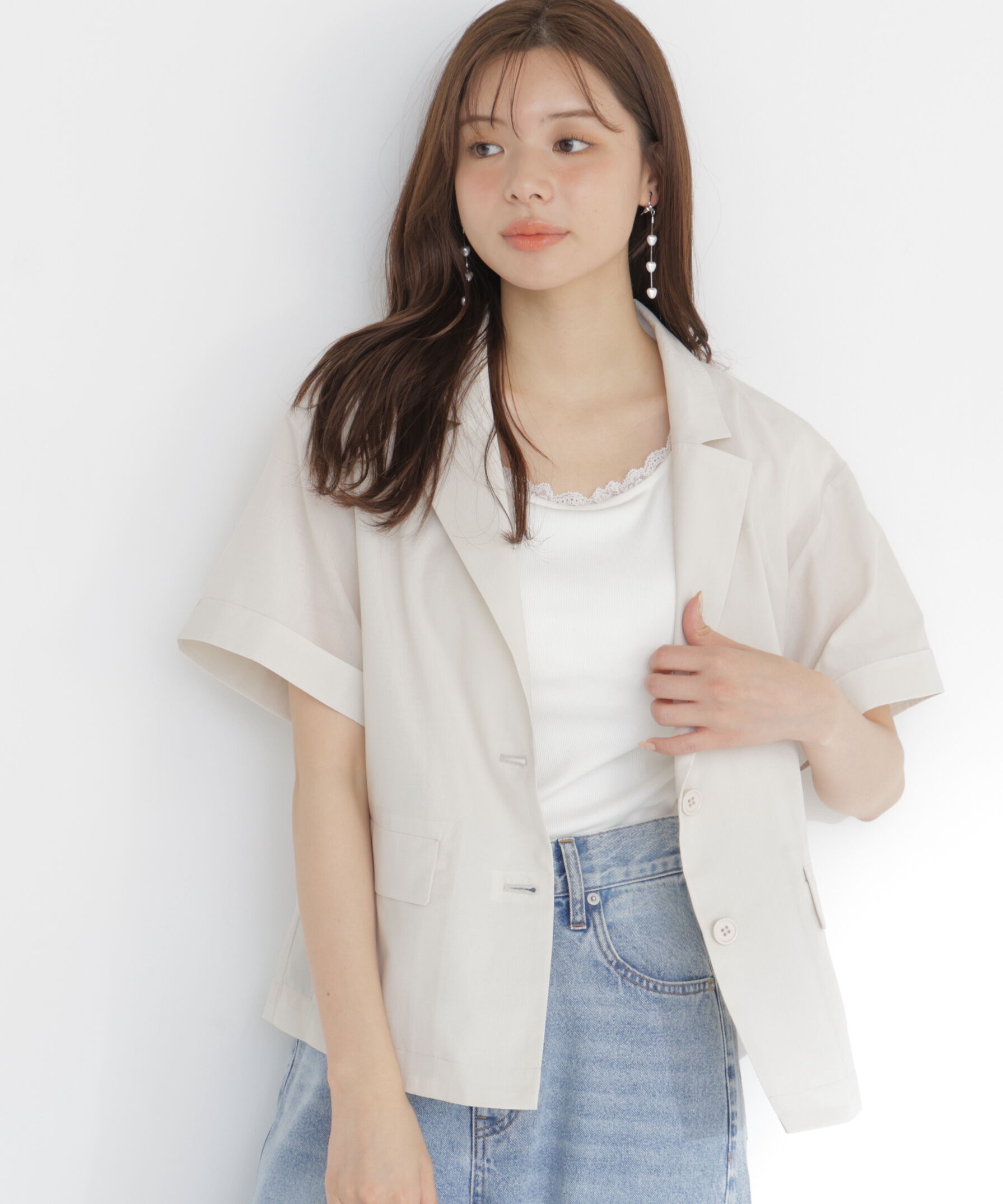 PROPORTION BODY DRESSING「＜a/mie＞ハーフスリーブジャケット」|その他|アイボリー2