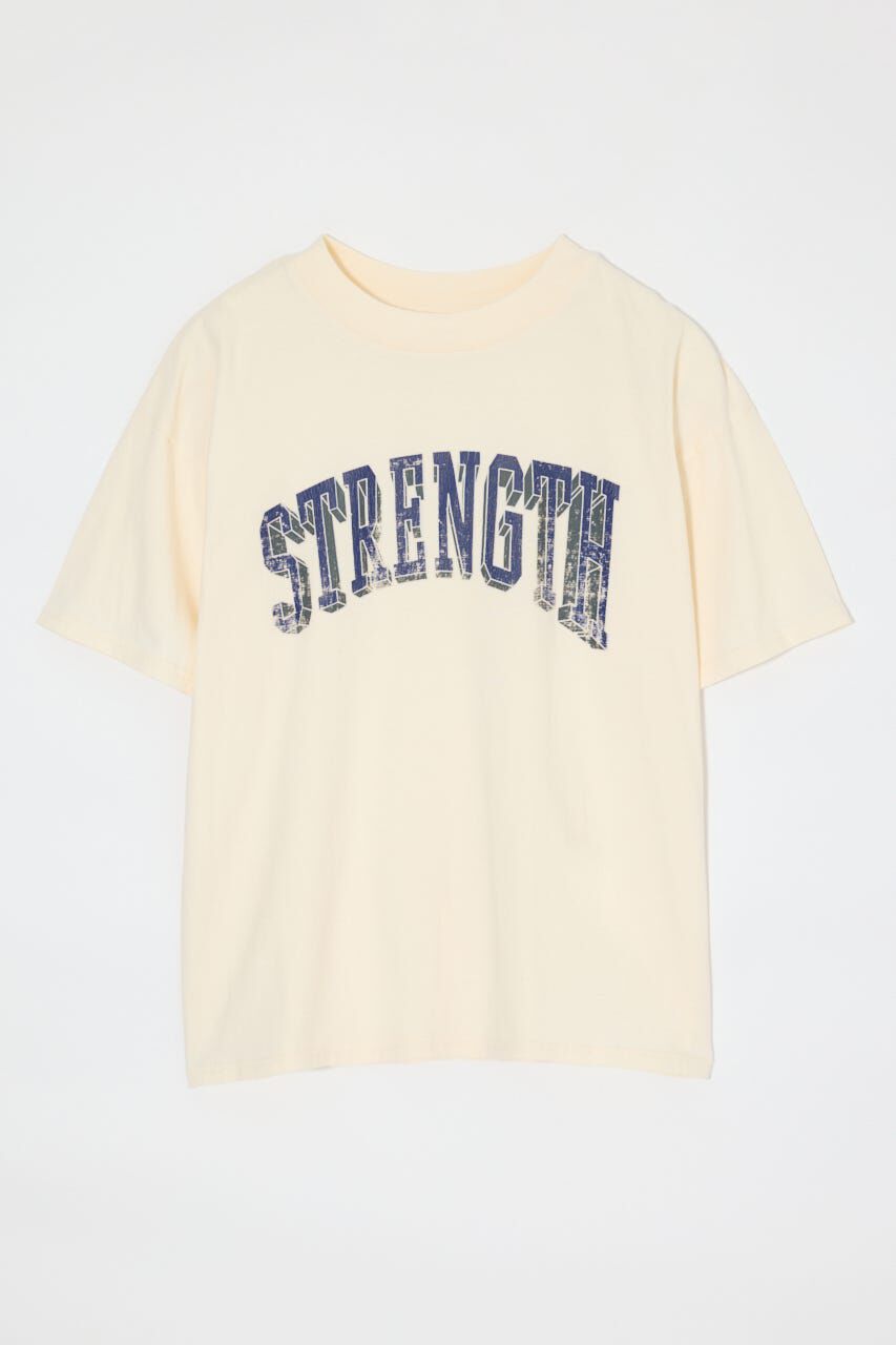 MOUSSY「STRENGTH COLLEGE Tシャツ」|Tシャツ・カットソー|O/WHT1