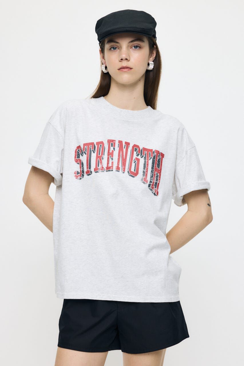 MOUSSY「STRENGTH COLLEGE Tシャツ」|Tシャツ・カットソー|T.GRY