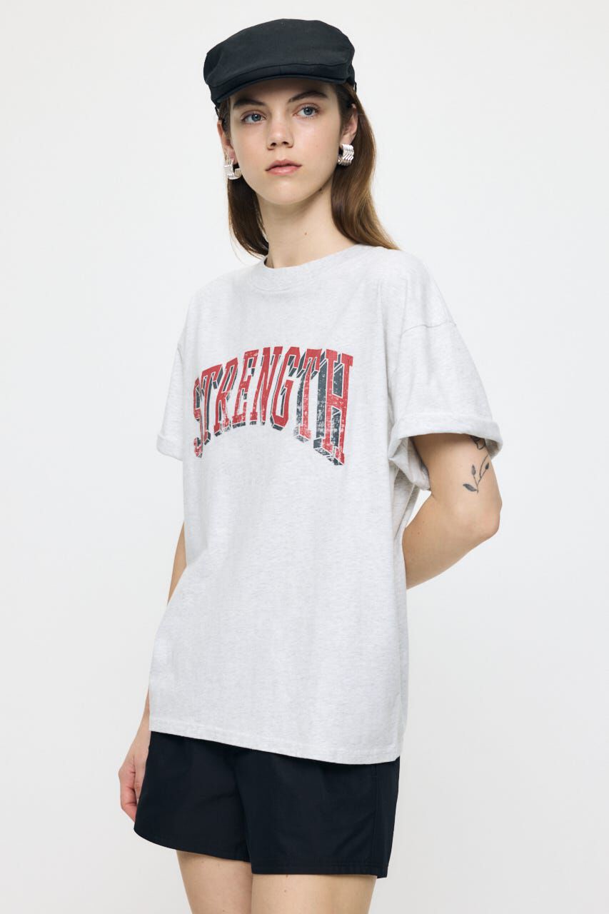 MOUSSY「STRENGTH COLLEGE Tシャツ」|Tシャツ・カットソー|