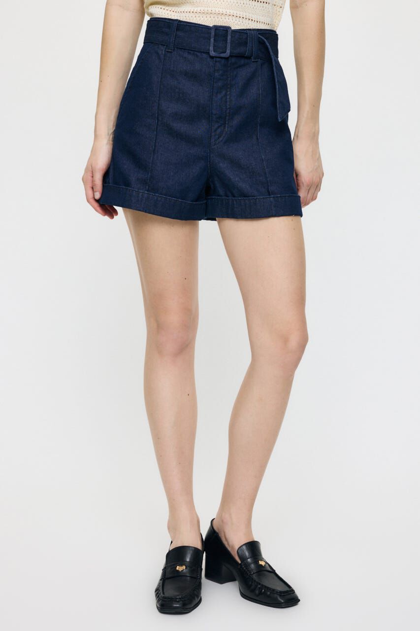 MOUSSY「BELTED DENIM ショーツ」|デニム|