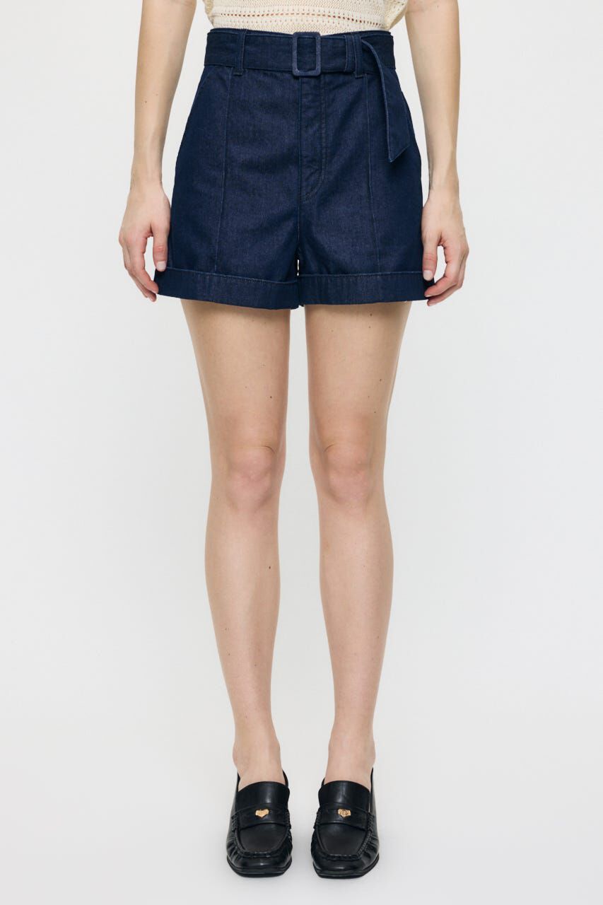 MOUSSY「BELTED DENIM ショーツ」|デニム|