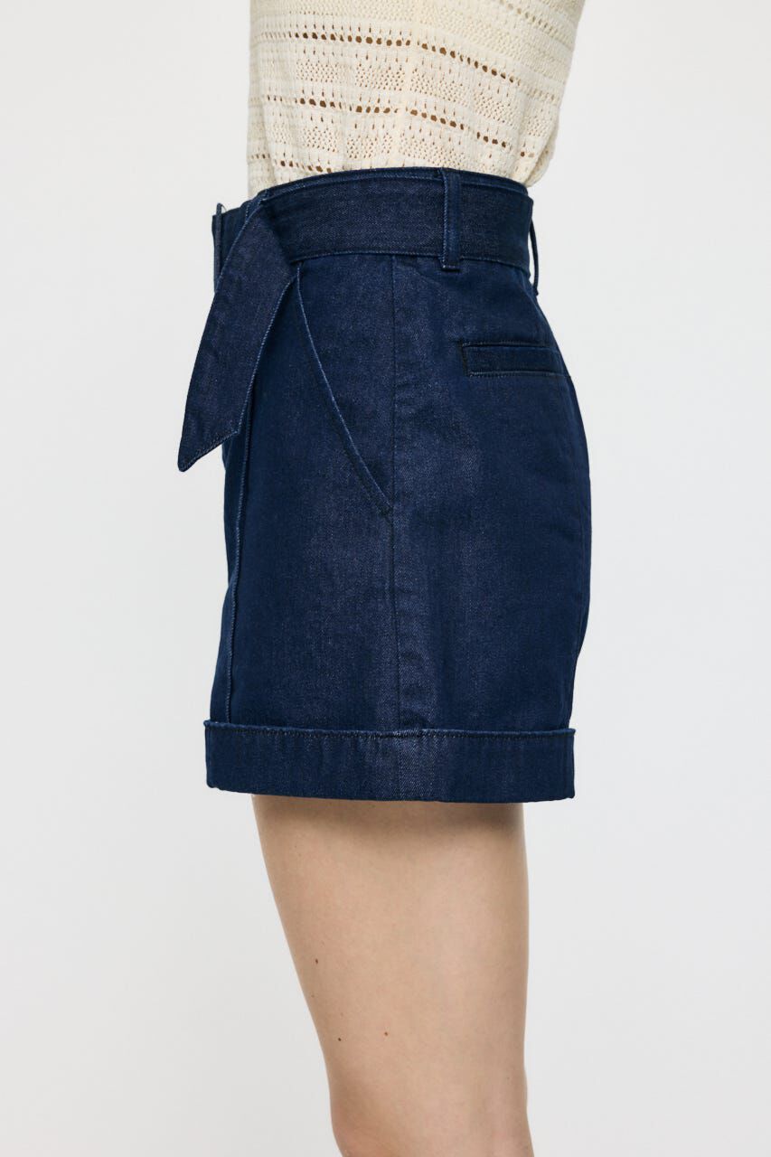 MOUSSY「BELTED DENIM ショーツ」|デニム|