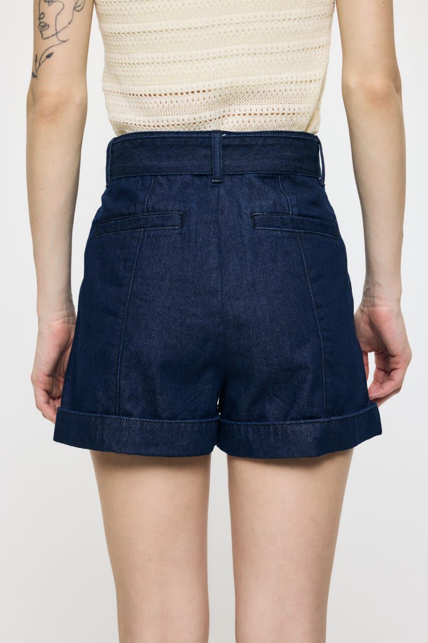 MOUSSY「BELTED DENIM ショーツ」|デニム|