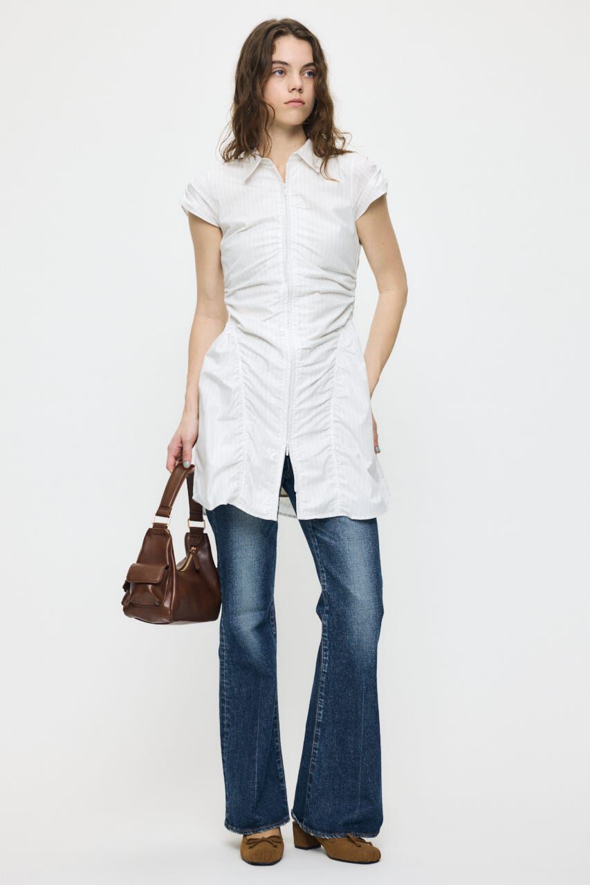 MOUSSY「GATHER SHIRT MINI ドレス」|ワンピース|