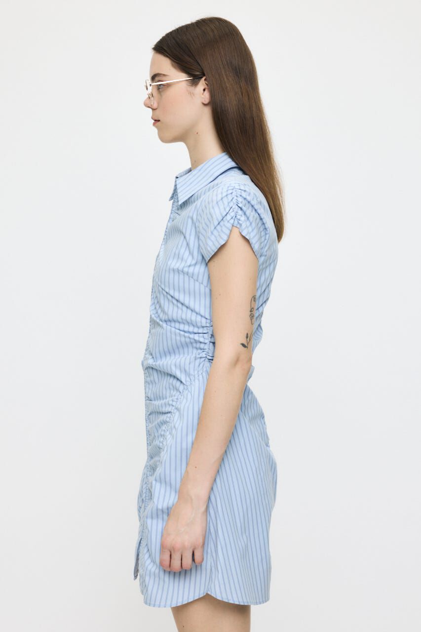 MOUSSY「GATHER SHIRT MINI ドレス」|ワンピース|