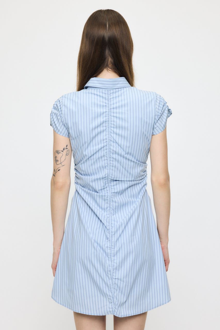 MOUSSY「GATHER SHIRT MINI ドレス」|ワンピース|