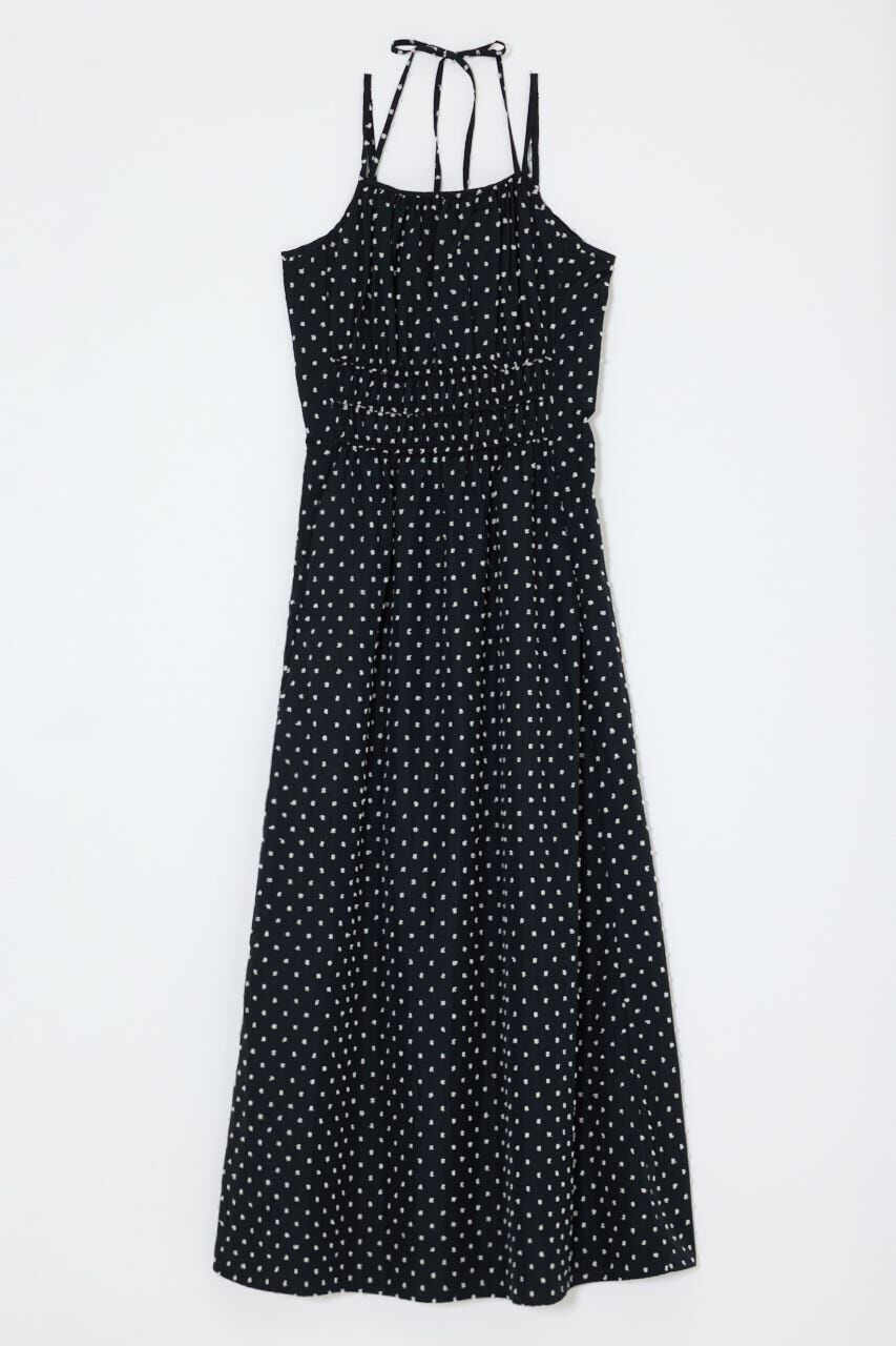 MOUSSY「POLKA DOT CAMI ドレス」|ワンピース|BLK