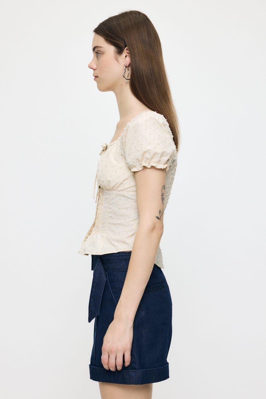MOUSSY「POLKA DOT CORSET ブラウス」|シャツ・ブラウス|
