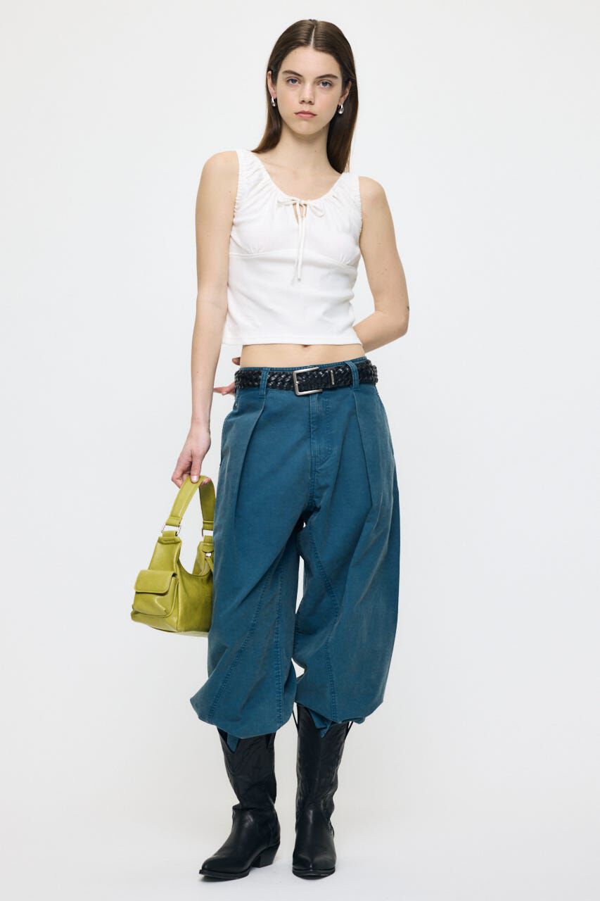 MOUSSY「GATHER SLEEVELESS トップス」|タンクトップ|
