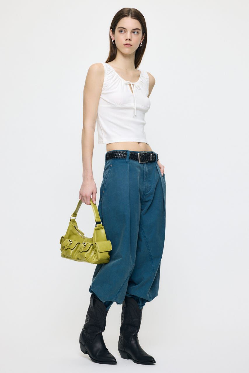 MOUSSY「GATHER SLEEVELESS トップス」|タンクトップ|