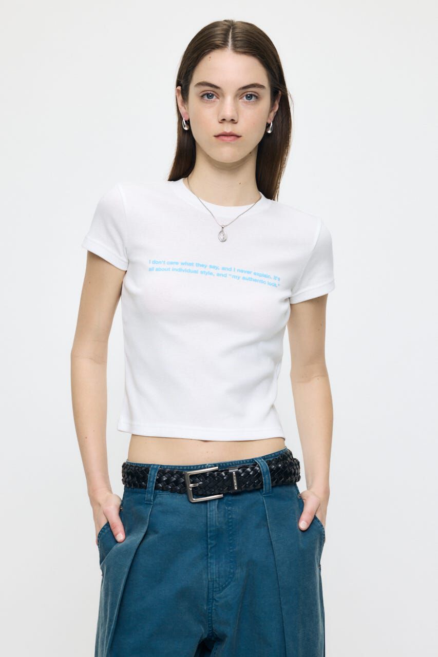 MOUSSY「TINY LETTERED Tシャツ」|Tシャツ・カットソー|WHT