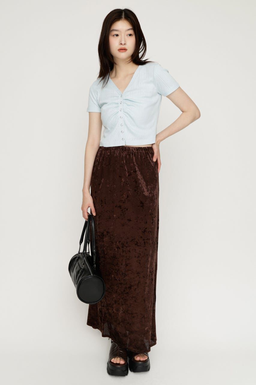 SLY「SHEER CHENILLE ロングスカート」|スカート|