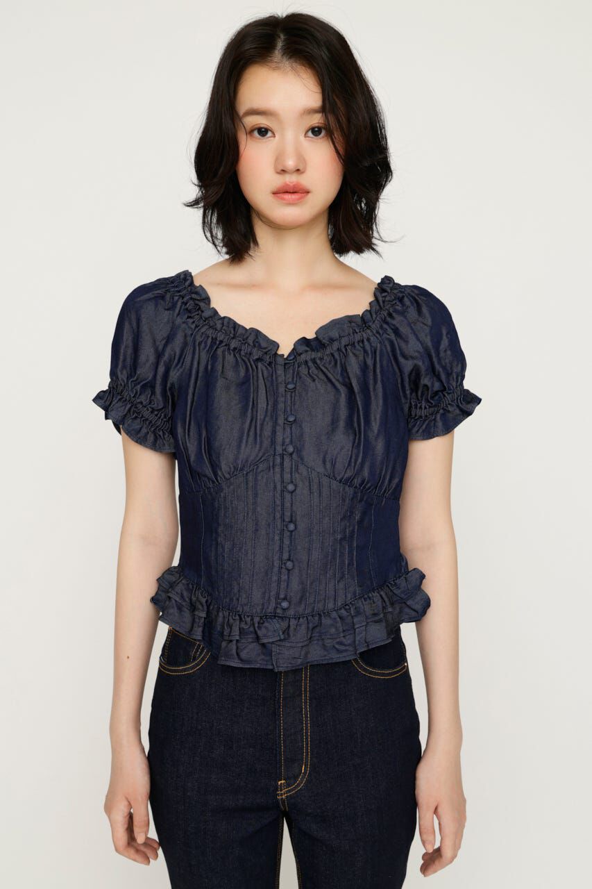 SLY「PUFF SLEEVES WOVEN トップス」|シャツ・ブラウス|