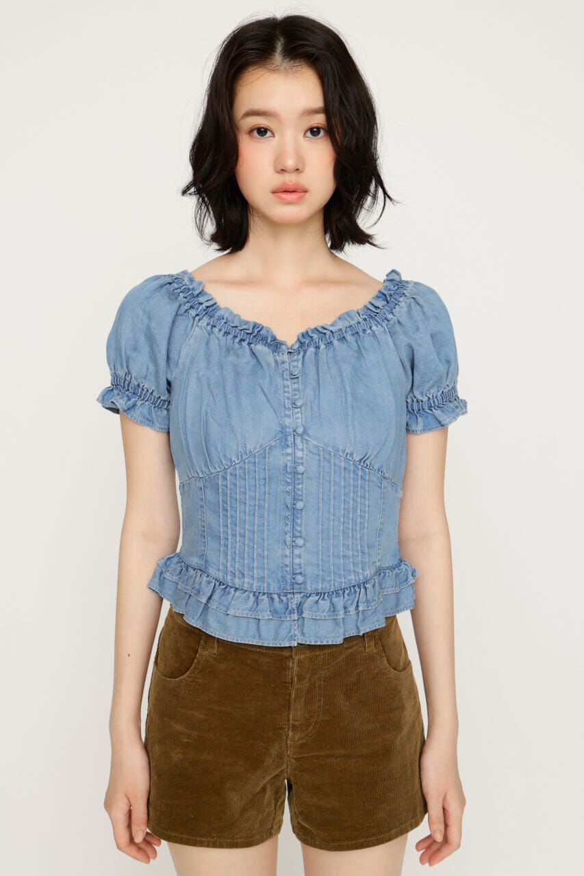 SLY「PUFF SLEEVES WOVEN トップス」|シャツ・ブラウス|