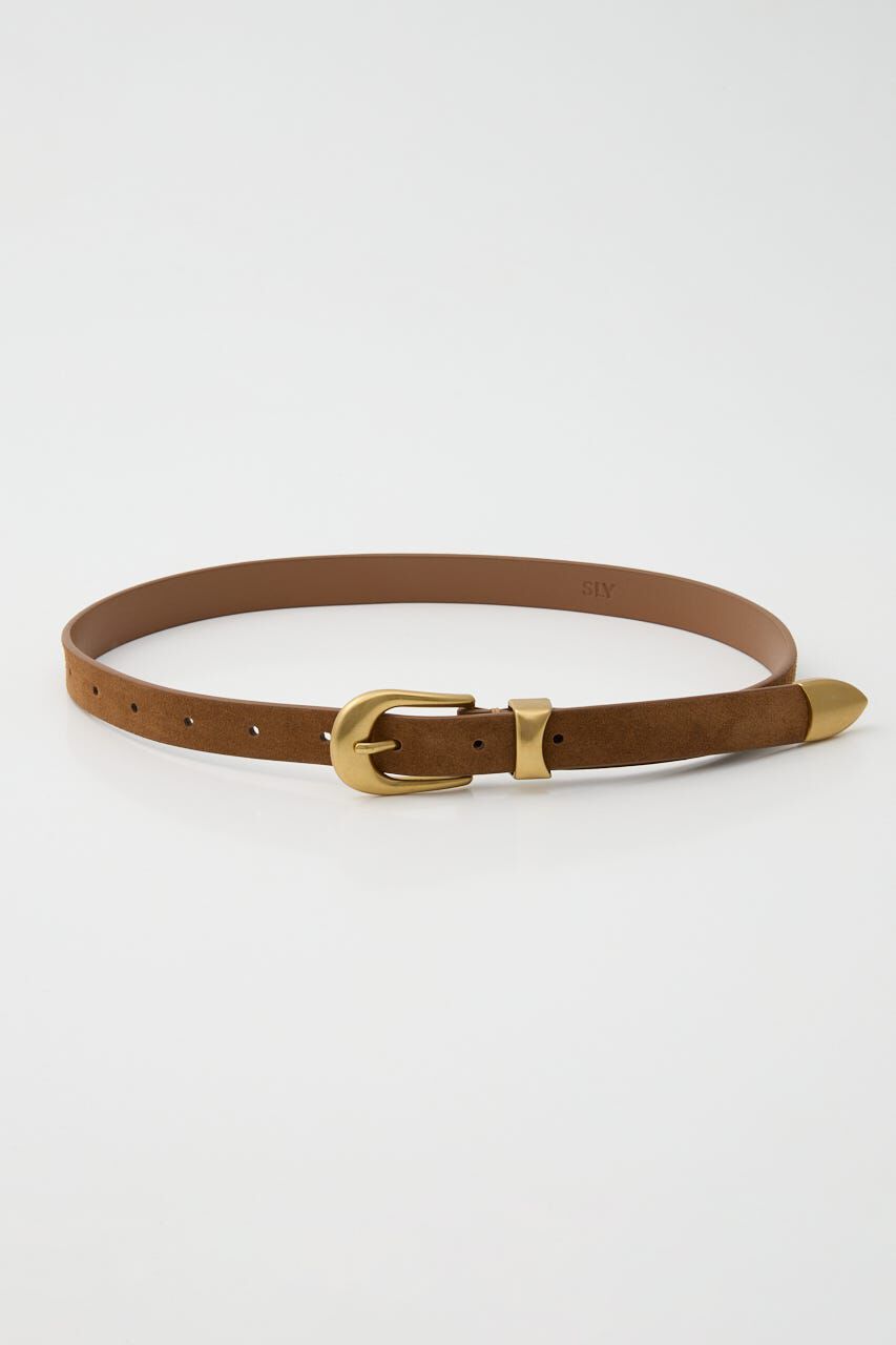 SLY「ROUND BUCKLE COW LEATHER ベルト」|ベルト|BEG