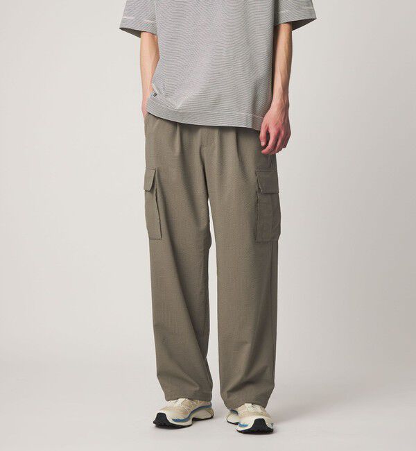 UNITED ARROWS「DotAir ドットエア サッカー カーゴイージーパンツ　吸水速乾」|カーゴ|OLIVE