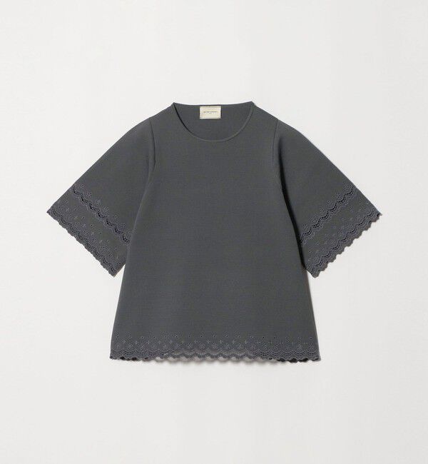 UNITED ARROWS「カットワーク スカラップ プルオーバー ニット ‐ウォッシャブル‐」|ニット・セーター|
