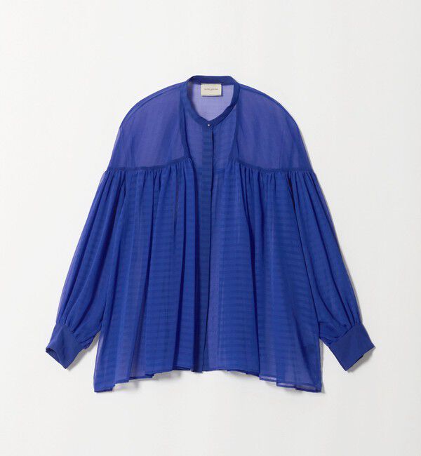 UNITED ARROWS「シアー ギャザー バンドカラー ブラウス」|シャツ・ブラウス|ROYAL