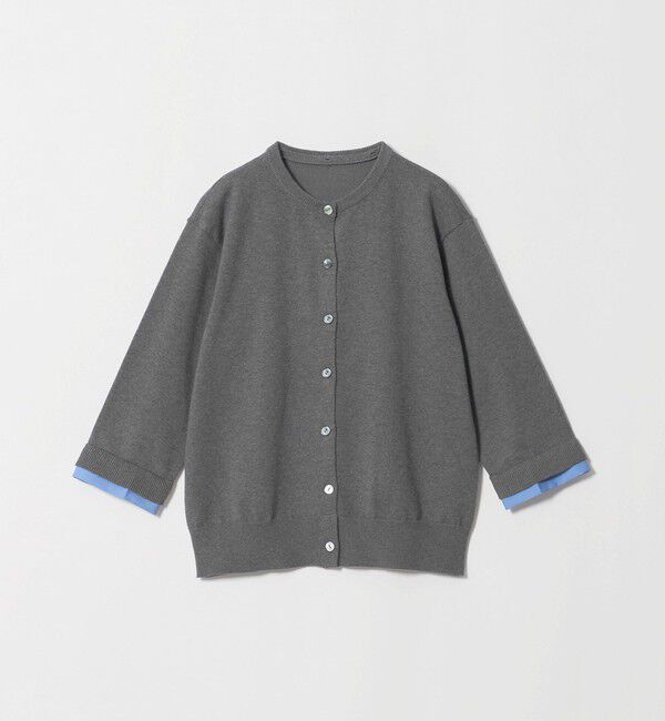 UNITED ARROWS「4WAY エンブロイダリー シャツ コンビ ニット ‐ウォッシャブル‐」|カーディガン|
