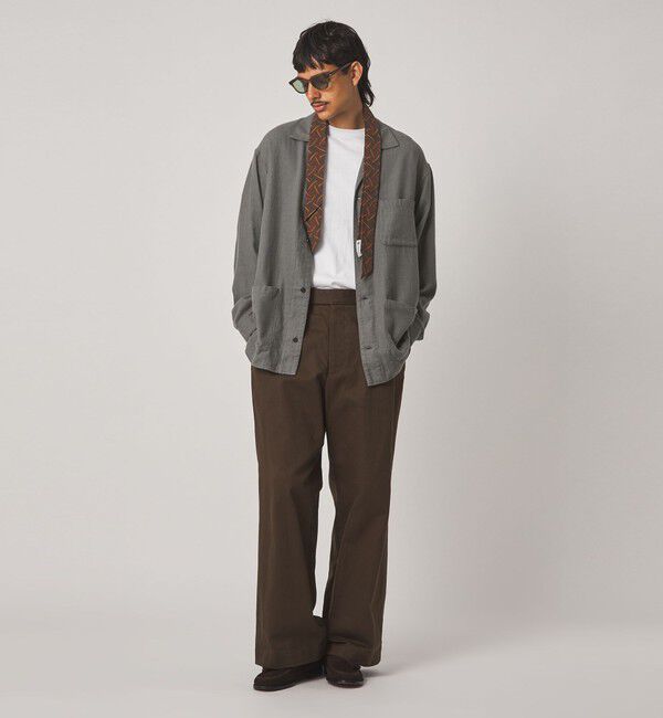 STEVEN ALAN「＜Steven Alan＞ シルクネップ オープンカラー カバーオール シャツ」|その他|