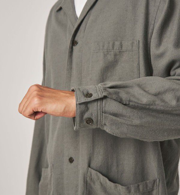 STEVEN ALAN「＜Steven Alan＞ シルクネップ オープンカラー カバーオール シャツ」|その他|