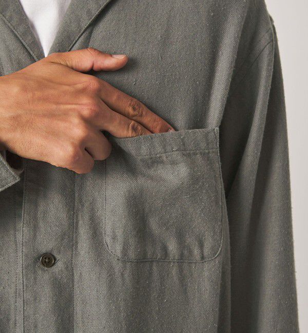 STEVEN ALAN「＜Steven Alan＞ シルクネップ オープンカラー カバーオール シャツ」|その他|