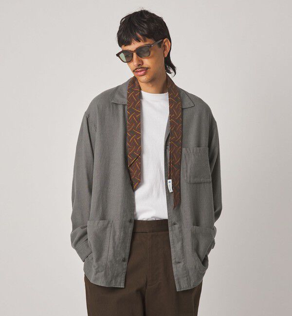 STEVEN ALAN「＜Steven Alan＞ シルクネップ オープンカラー カバーオール シャツ」|その他|