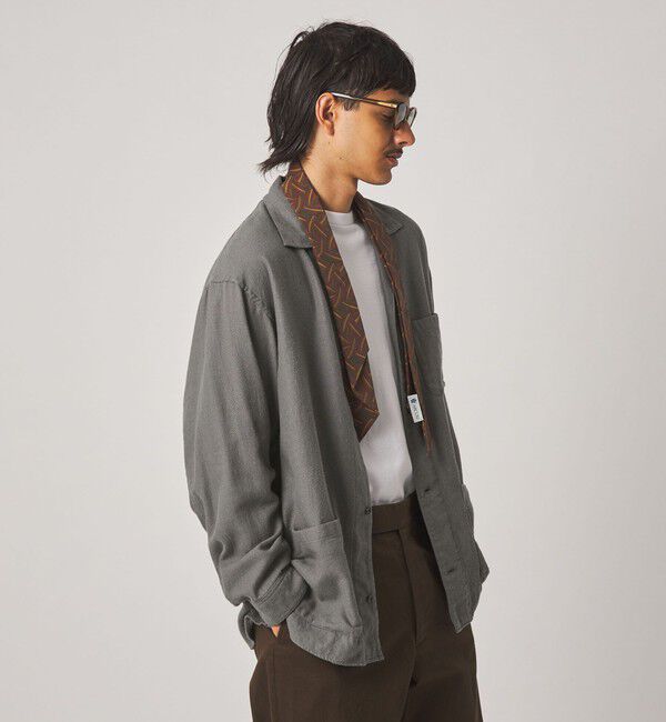 STEVEN ALAN「＜Steven Alan＞ シルクネップ オープンカラー カバーオール シャツ」|その他|