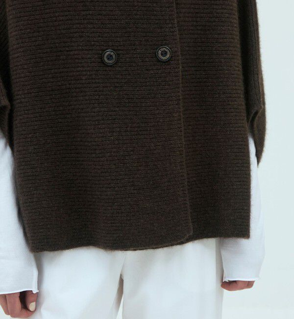 GALERIE VIE「モンゴルヤク ダブルブレストマントカーディガン」|カーディガン|