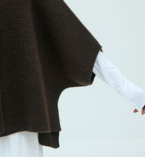 GALERIE VIE「モンゴルヤク ダブルブレストマントカーディガン」|カーディガン|